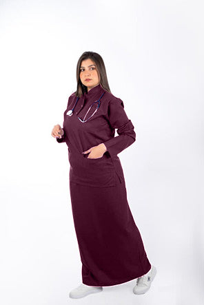 Medical Uniforms - Linen scrub with skirt for female