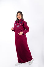 Linen scrub with skirt for female