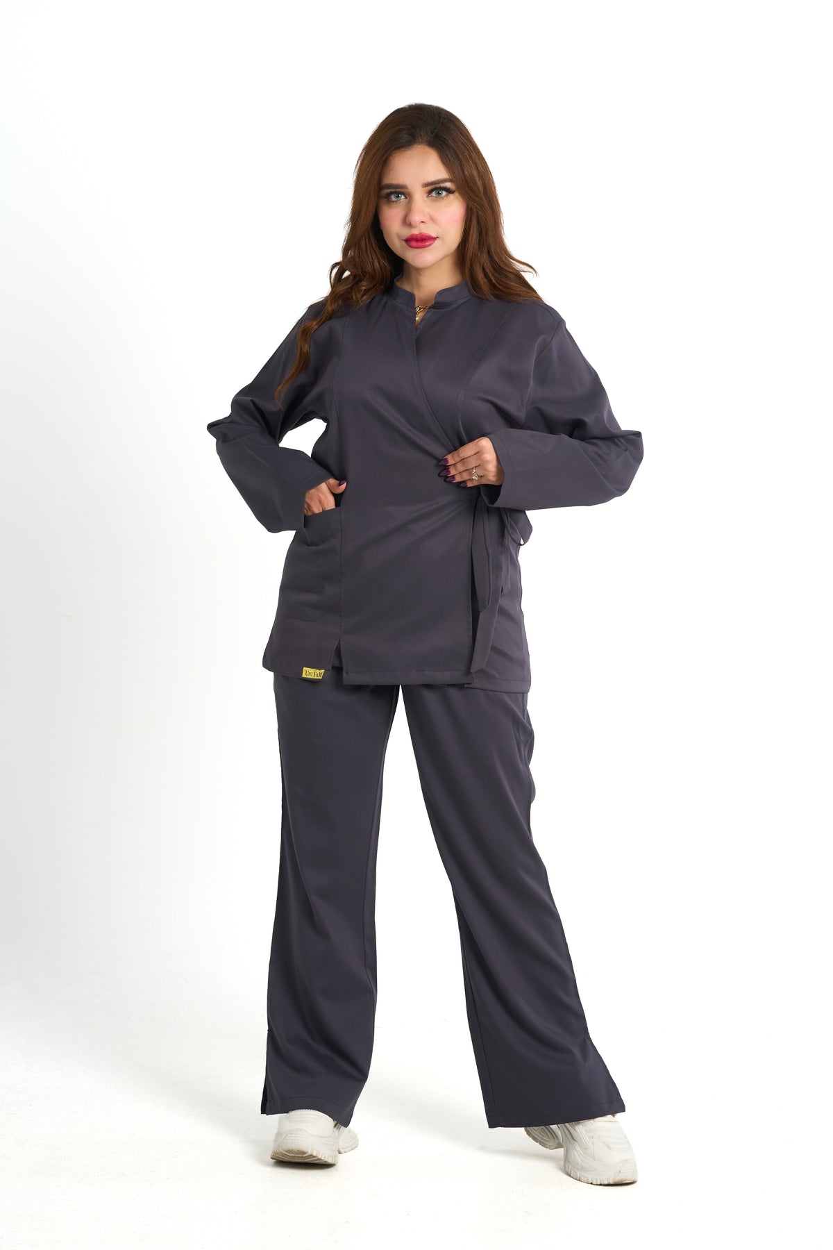 Women's Nano Side-Tie Long-Sleeve Medical Scrub Set