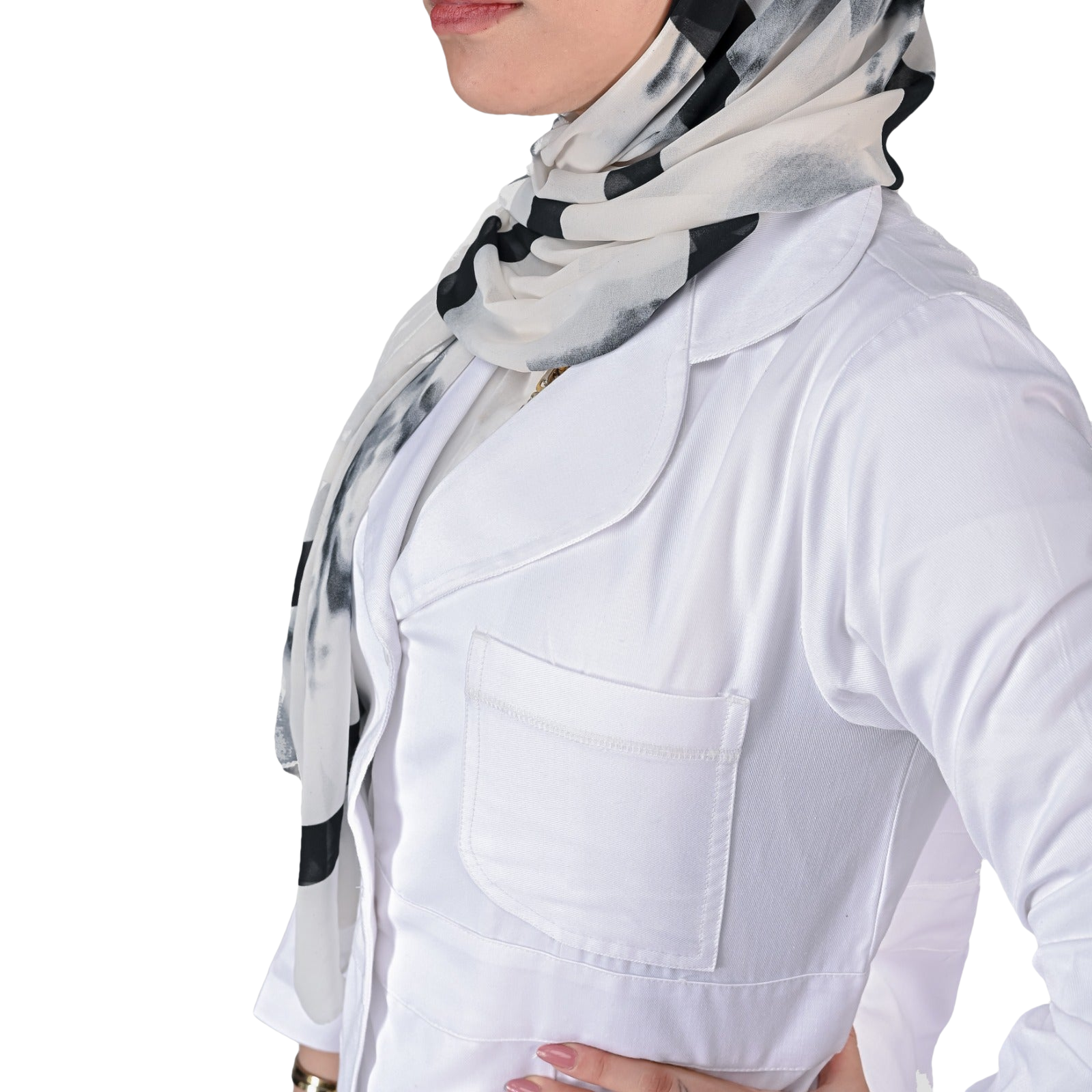 معطف مختبر نانو مضاد للبكتيريا نسائي