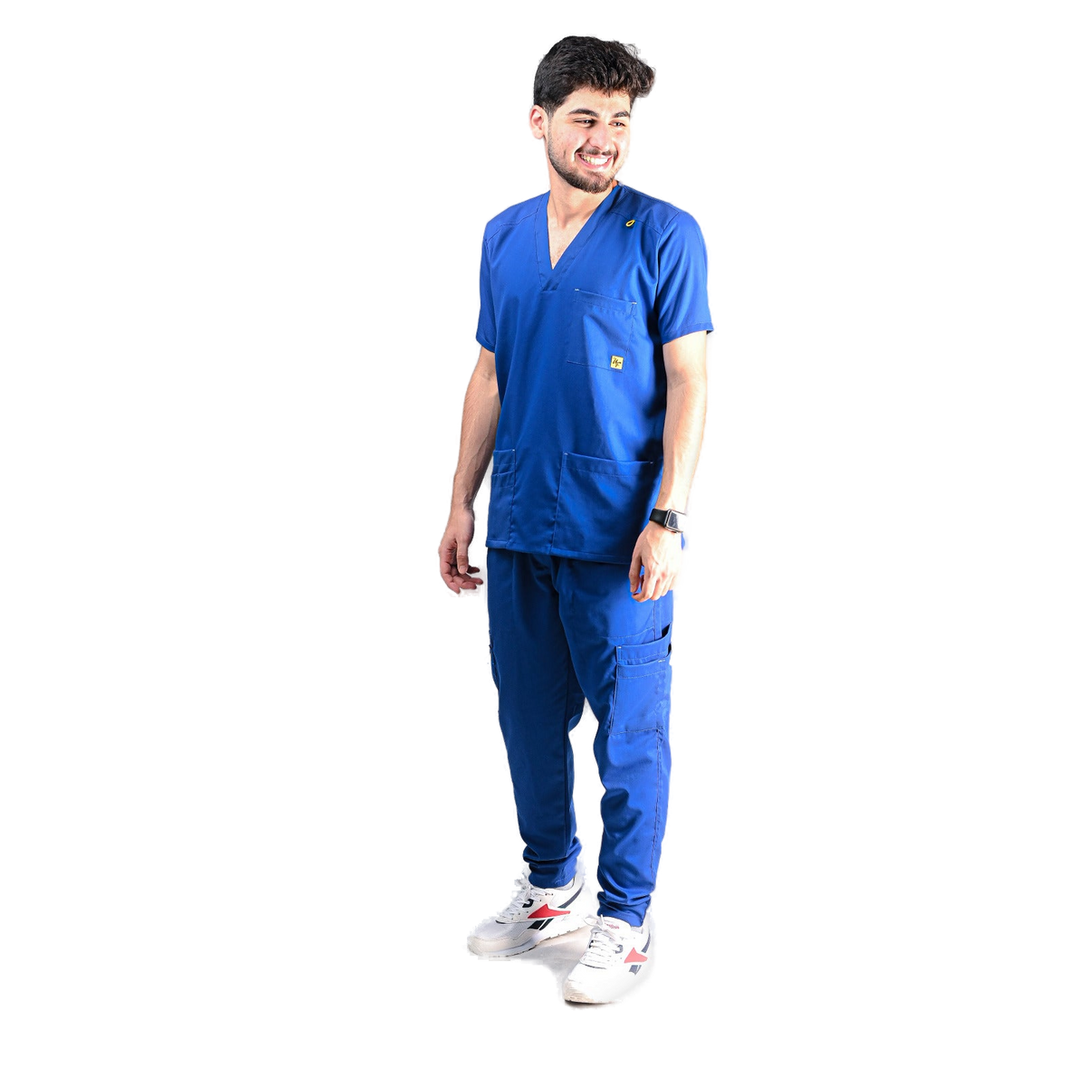 Unisex Nano Anti-Bacterial V-Neck Scrub Set – Style 0013 – transparent product image