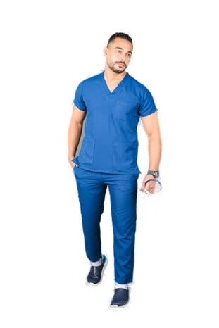 Unisex Linen Medical Scrub Set – Style S101 – transparent product image