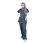Women's Nano Anti-Bacterial Scrub Set – Style S216 – transparent product image