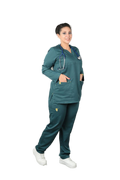 Women's Nano Anti-Bacterial Long-Sleeve Scrub Set – Style 0016 – transparent product image