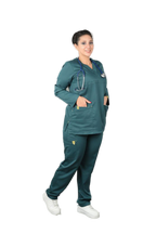 Women's Nano Anti-Bacterial Long-Sleeve Scrub Set – Style 0016 – transparent product image