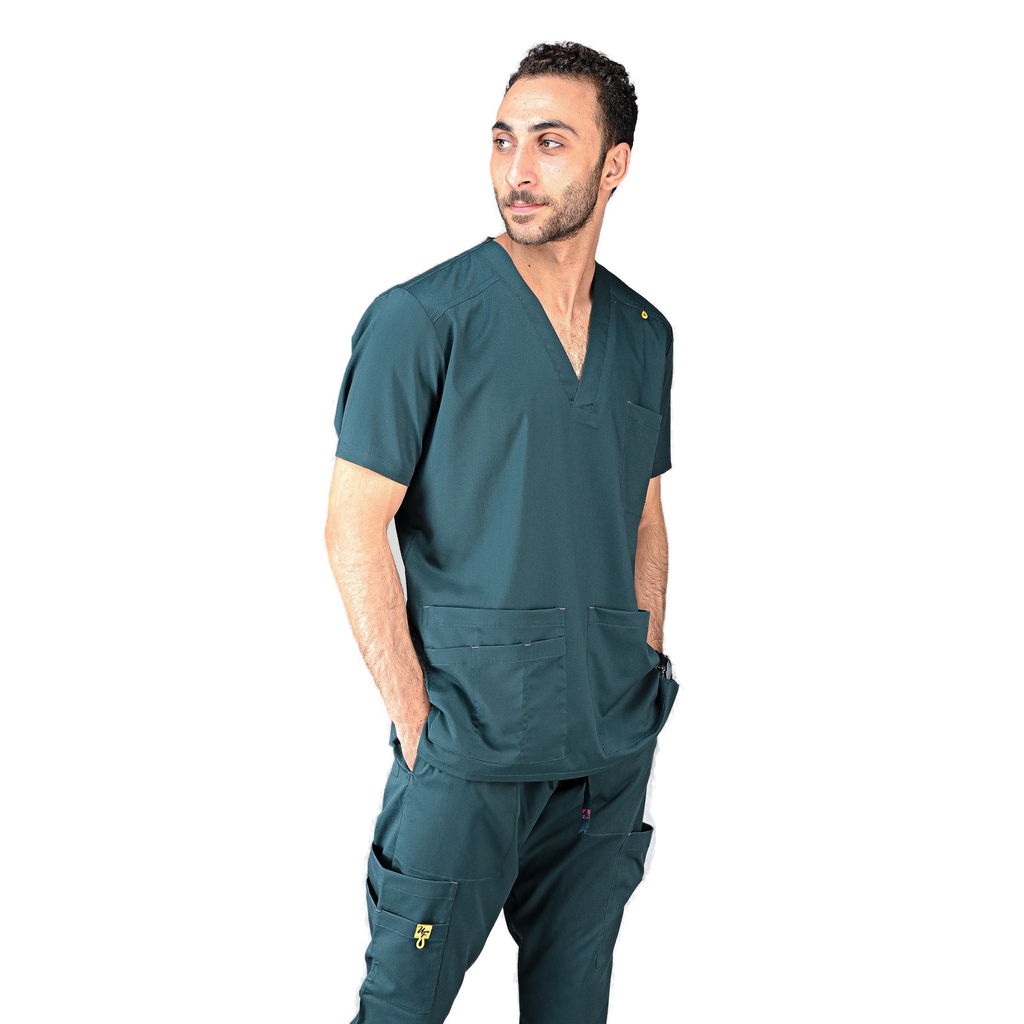 Unisex Egyptian Lycra Viscose Medical Uniform – Style 0013 – transparent product image