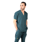 Unisex Egyptian Lycra Viscose Medical Uniform – Style 0013 – transparent product image