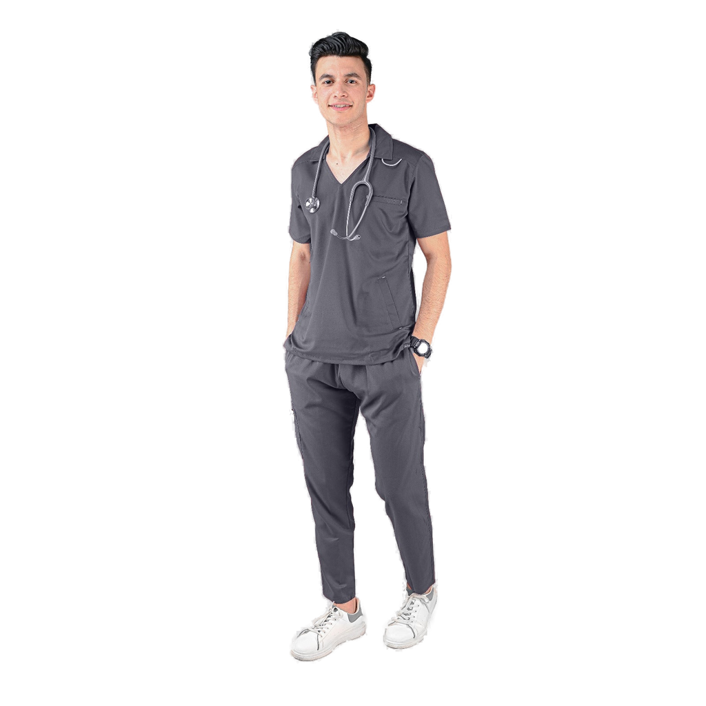 Men's Nano Anti-Bacterial Scrub Set – Style S103 – transparent product image