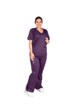 Women's Nano Anti-Bacterial Scrub Set – Style S206 – transparent product image