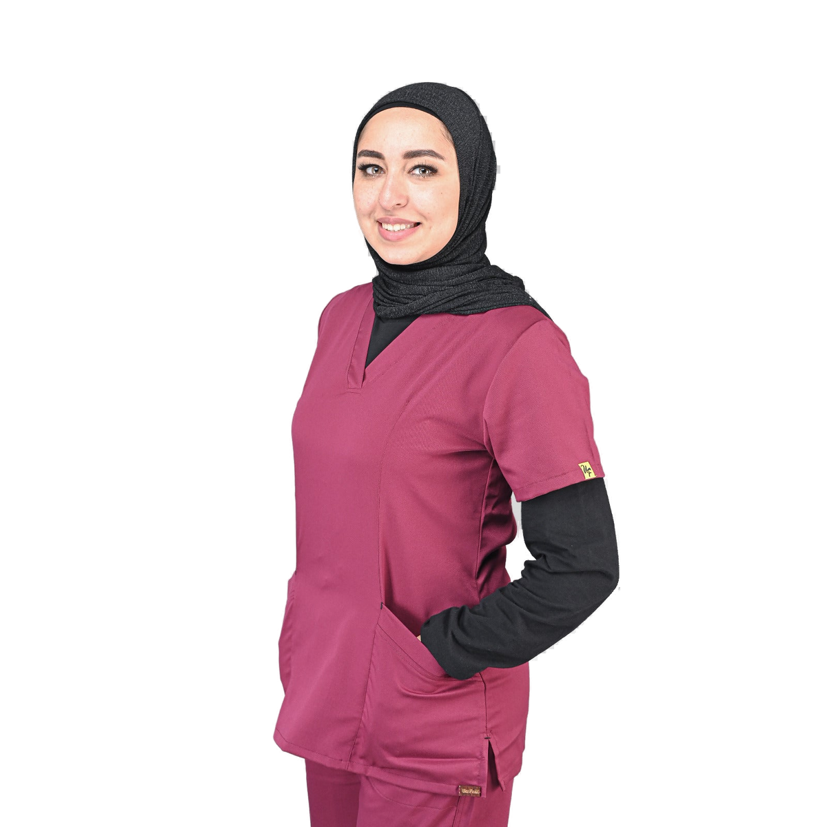 Women's Nano Anti-Bacterial Scrub Set – Style S215 – transparent product image