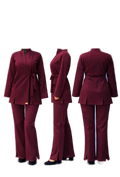 Women's Rosaline Side-Tie Long-Sleeve Medical Scrub Set – transparent product image